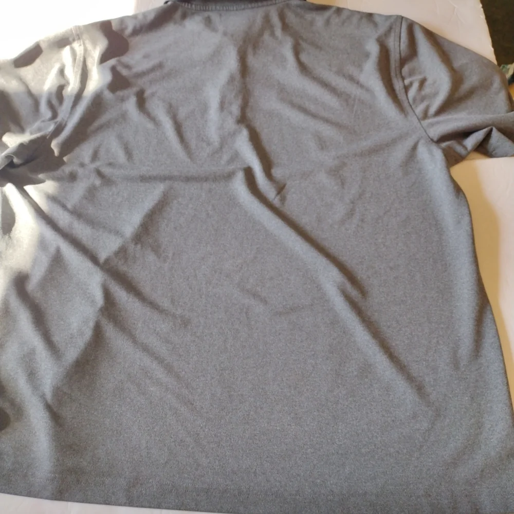 Greg‎ Norman Polo Shirt Men Large Gray Golf Short Sleeves Logo Sporty Casual